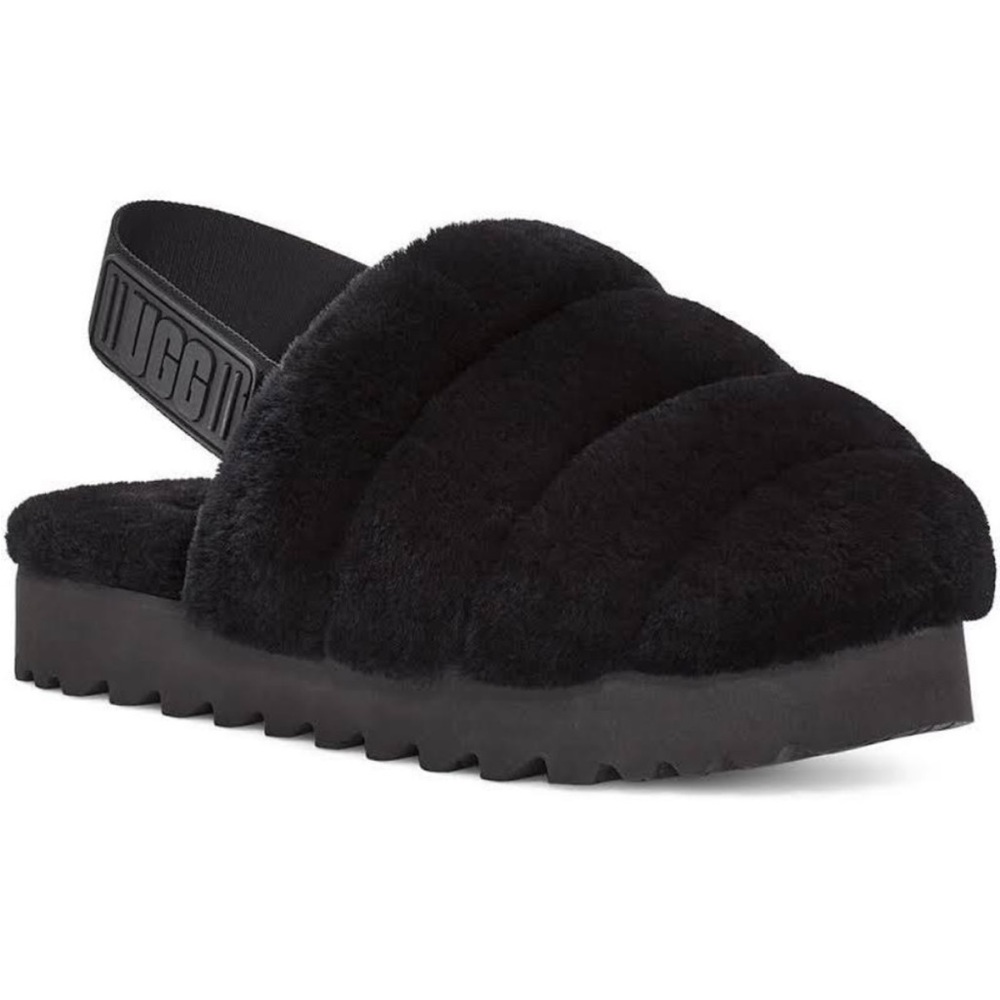 NEW Ugg Super Fluff Slipper in Black